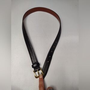 Coach Womens Black Leather Belt Solid Brass Buckle 3911 USA Medium B25